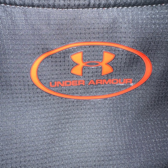 Youth Medium Under Armor Neon Orange Quarter Zip Pullover - Picture 2 of 6